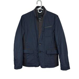 Selected “Happer”‎ Padded Navy/Charcoal Blazer Jacket S